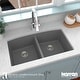 preview thumbnail 41 of 50, Karran Undermount Quartz Double Bowl Kitchen Sink