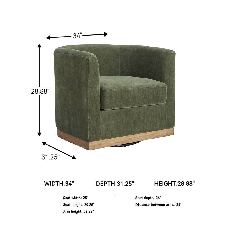 Signature Design by Ashley Jersonlow Forest Green Swivel Chair - 34" W x 31.25" D x 28.88" H