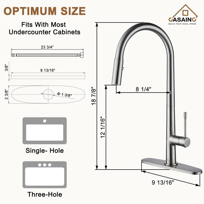 Single Handle Pull-Down Sprayer Kitchen Faucet