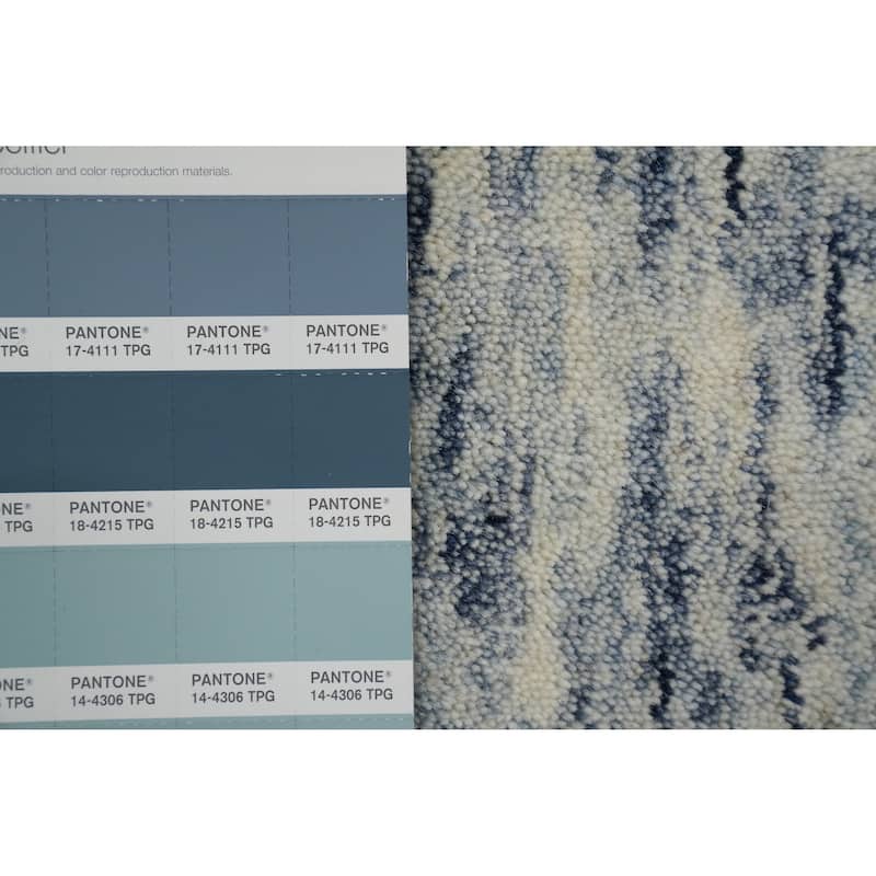 Hand Knotted Oriental 100% Wool Carpet Tribal Animal Pictorial Navy Blue & Blues Gabbeh Area Rug - 10' 1'' X 9' 9''
