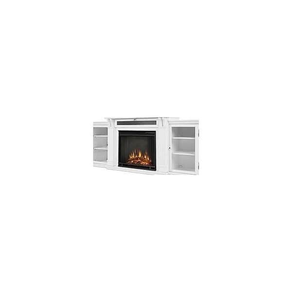 Real Flame 7720EW Calie Electric Entertainment Fireplace White Bed