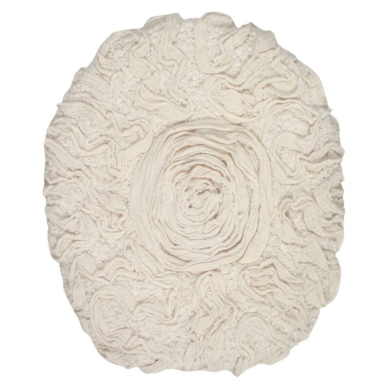Home Weavers Bell Flower Cotton Soft, Water Absorbent Toilet Seat Lid Cover, Machine Washable 18"x18" Toilet Lid Cover