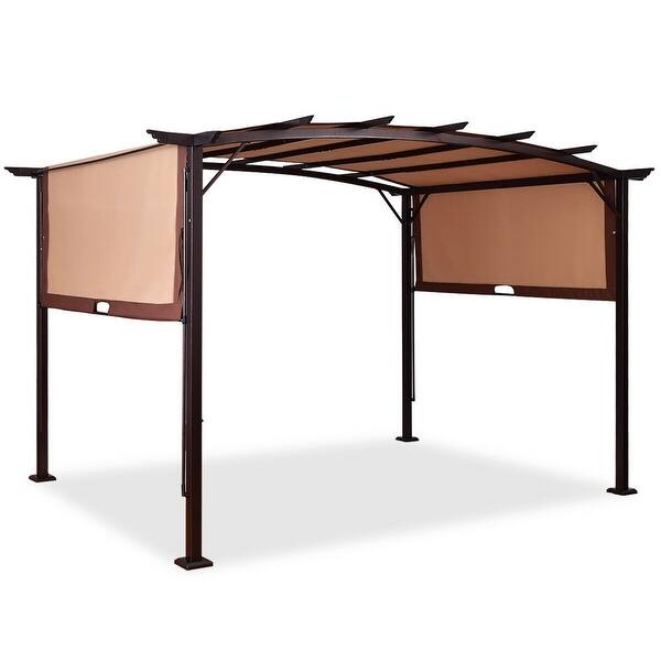 Shop Gymax 12 X 9 Pergola Kit Metal Frame Gazebo Canopy Cover