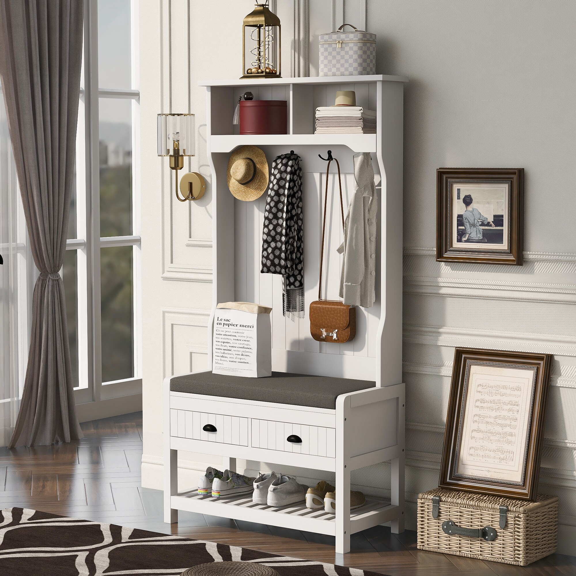 Entrance hall coat cheap rack