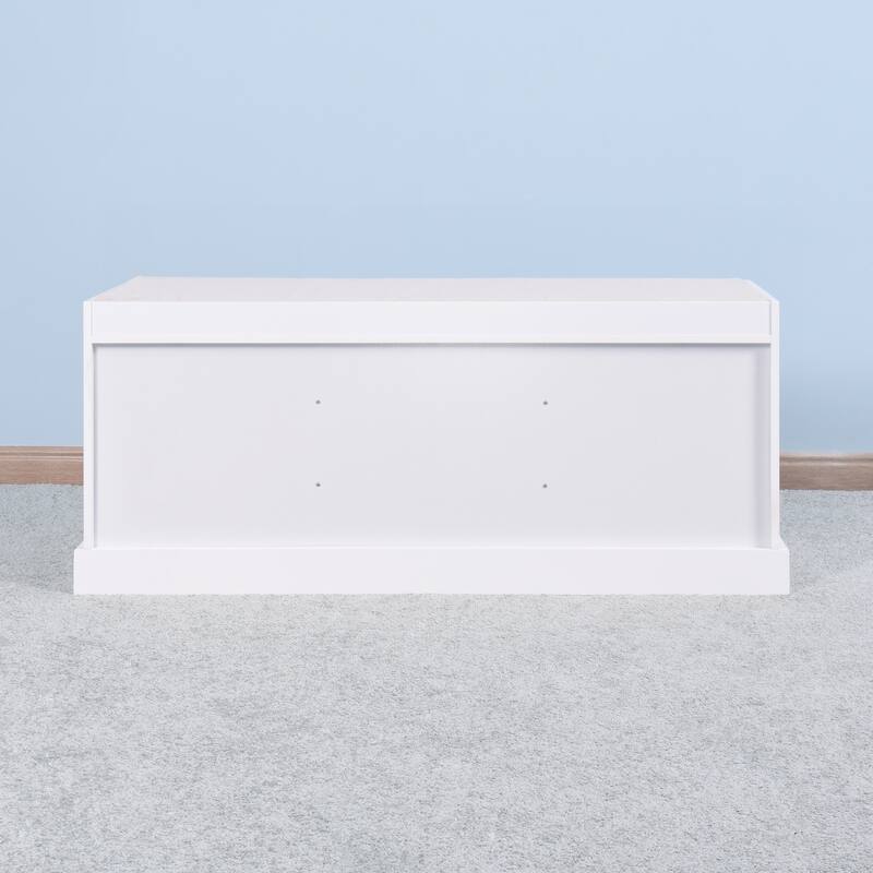 Simple Upholstered Bench Entryway Bench Hallway Bench with Drawers, Shoe Bench Storage Bench with Cabinets