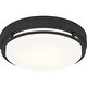 preview thumbnail 3 of 6, Hale Integrated LED Earth Black Flush Mount