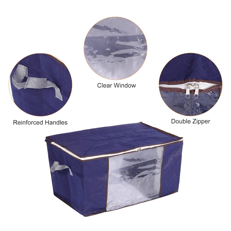 Clothes Storage Bags Comforters Blanket Closet Boxes Organizer 4pcs