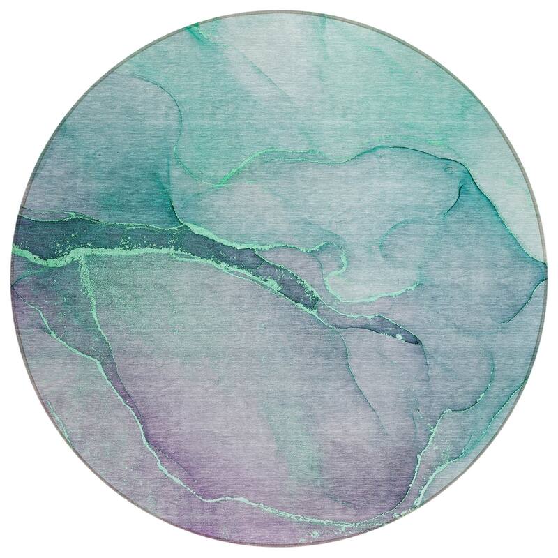Allus Contemporary Abstract Weather Resistant Blended Style Outdoor Rug