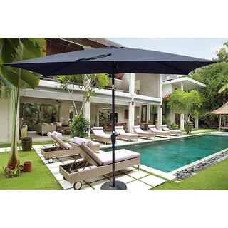 belham living 6.2 x 9.6 ft rectangular patio umbrella BILEK 6 9ft Outdoor Market Umbrella, Waterproof Tilt Umbrella with Crank and Push Button Tilt, Quick Installation, Best Choice for Garden, Lawn, Deck, Backyard & Pool allows you to adapt to the suns position throughout the day SAFAVIEH Gebbine Elegant 9-Foot Umbrella