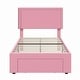 preview thumbnail 46 of 45, VECELO Plantform Beds, Kids Bed Frame with Storage Drawer, Height Adjustable Upholstered Bed, Twin Size Bed Set of 2