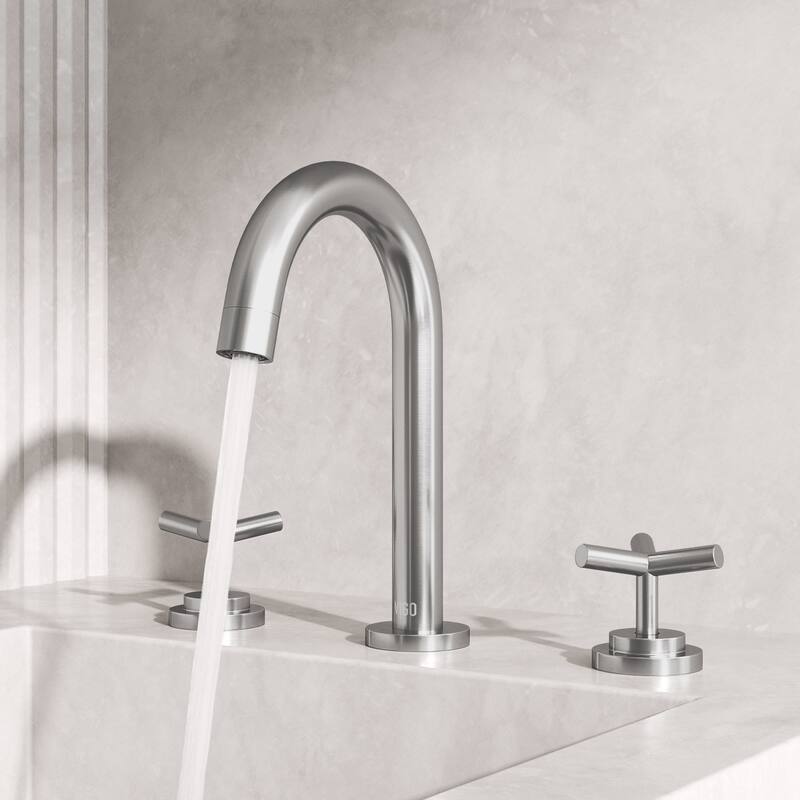 Vigo VG01308 Jewel 1.2 GPM 9" H Double Handle Widespread Bathroom