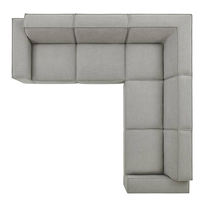 Restore 5-Piece Performance Fabric Upholstered Modular L-Shaped Sofa
