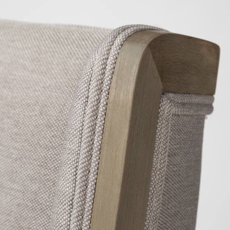 Tenton Grey Fabric Wrap Seat With Medium Brown Solid Wood Frame Dining Chair (Set of 2) - 23.5L x 19.0W x 36.8H