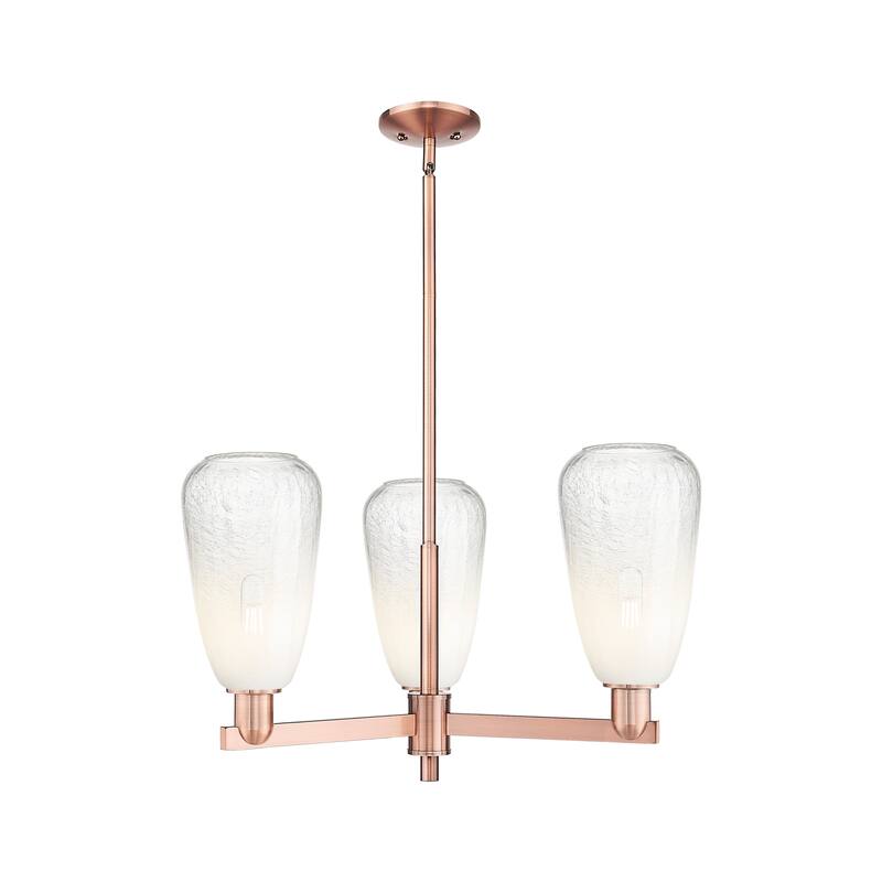 Innovations Lighting Downtown Urban - Brookhaven Almond - 3 Light 18" Stem Hung Chandelier