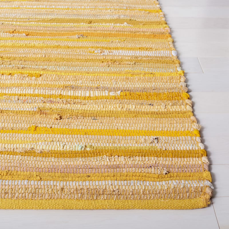 SAFAVIEH Handmade Rag Rug Sevim Casual Stripe Cotton Rug