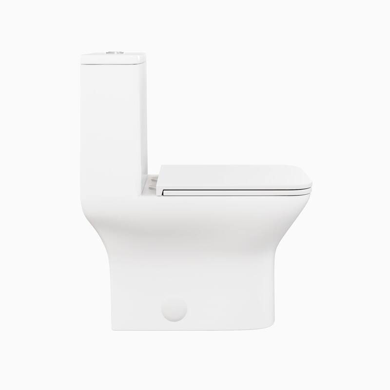 Swiss Madison SM-1T256 Carre 1.28 GPF Dual Flush One Piece Elongated