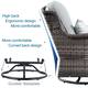 OVIOS 3-piece Rattan Wicker Rocking Swivel Chair Set