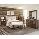 preview thumbnail 1 of 7, Devon Upholstered Burnished Oak Bedroom Set