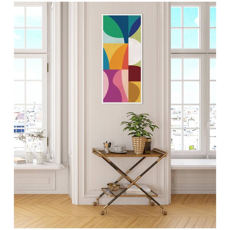 Kate and Laurel Abstract 01 Panel 1 by Rachel Lee Framed Canvas Wall Art Print