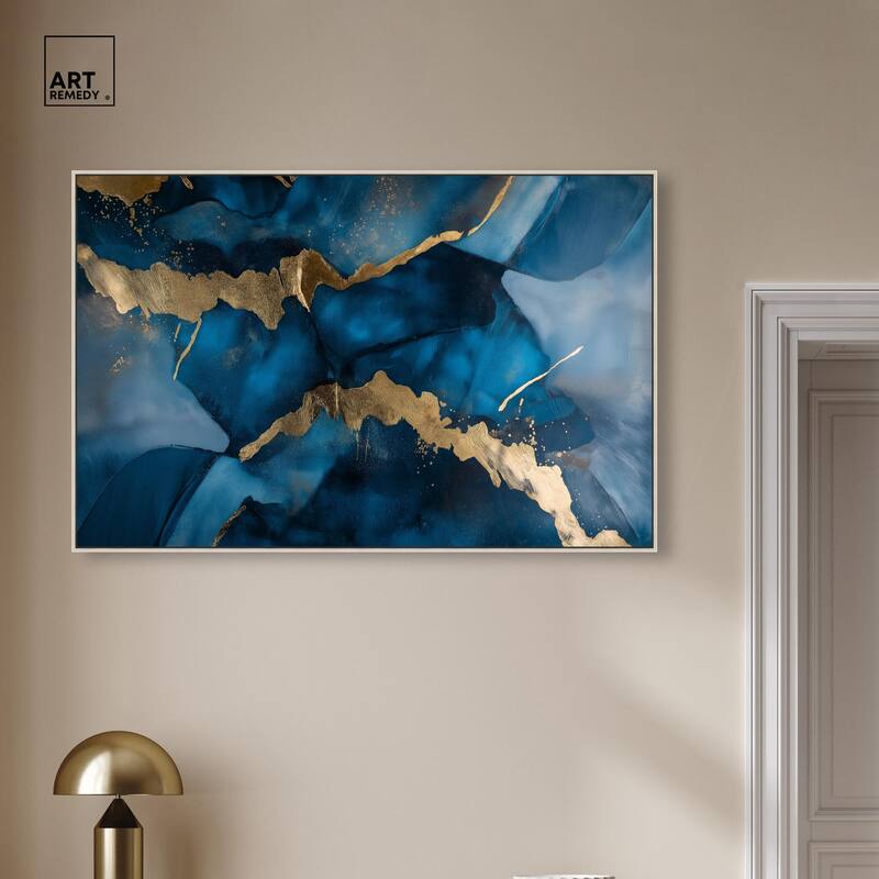 Dark Texture Golden Touch III Canvas by Art Remedy