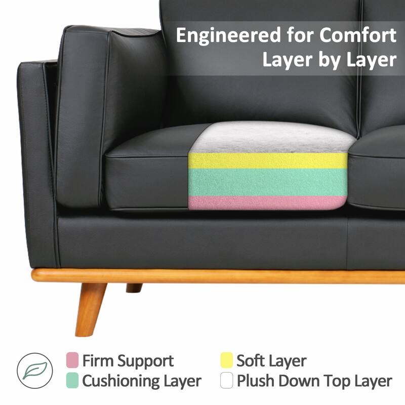 MCombo Napa Leather Couch, Leather Sofa