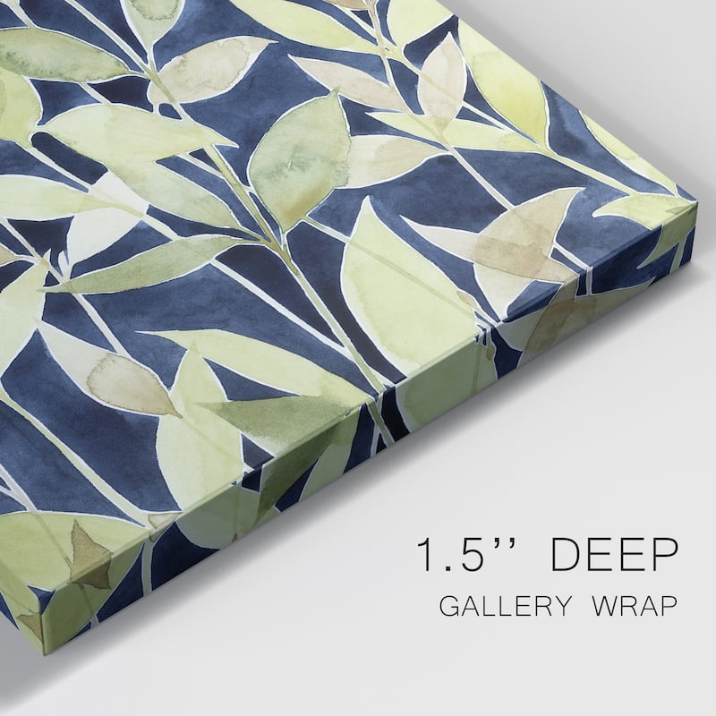 Indigo Blooming Night II Premium Gallery Wrapped Canvas - Ready to Hang