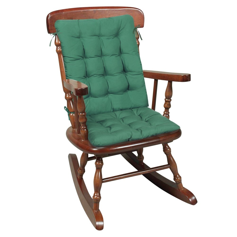 Shop Two Piece Rocking Chair Cushions Hunter Green Overstock 15232562