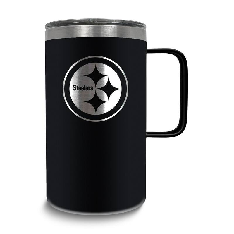 NFL Pittsburgh Steelers Stainless Steel 18 Oz. Hustle Mug with Lid