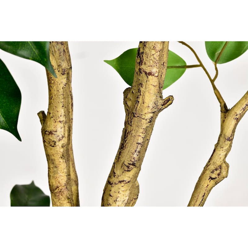 Artificial Ficus Tree in White Decor Pot