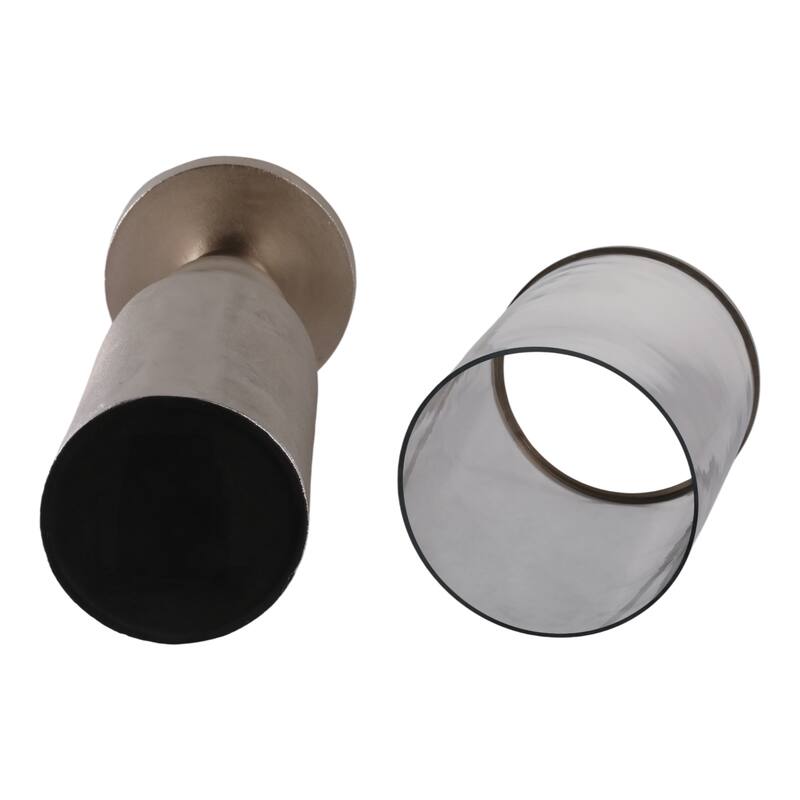 Aluminum Glass Floor Candle Holder Elegant Removable Hurricane