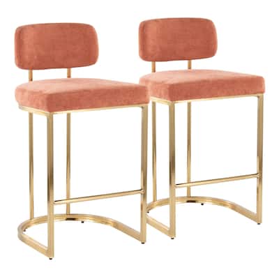 Mid-back Demi 26" Fixed-Height Counter Stool - Set of 2