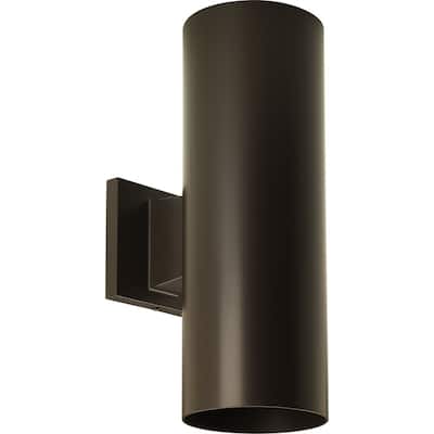 5" Outdoor Up Down Wall Cylinder - 15.380" x 9.000" x 6.380"