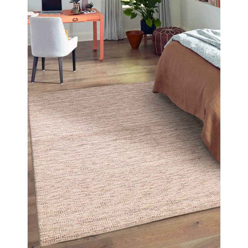 ECARPETGALLERY Hand Loomed Kashkuli Gabbeh Ivory Wool Rug - 5'6 x 7'7