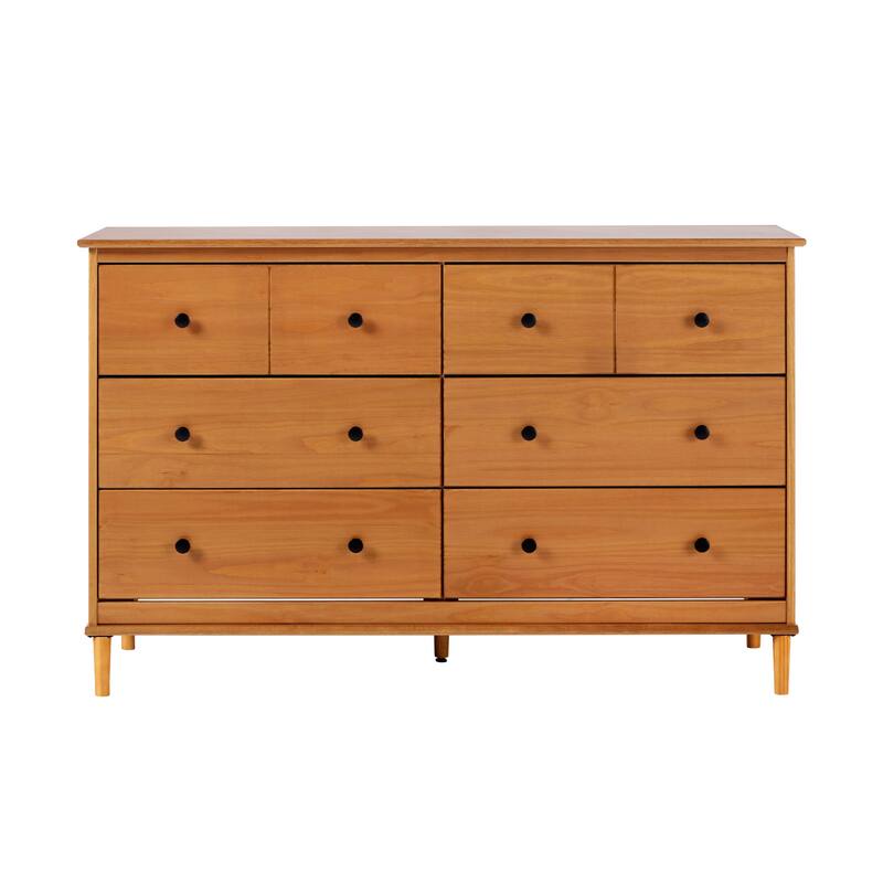 Walker Edison Bullrushes 6-Drawer Solid Wood Dresser