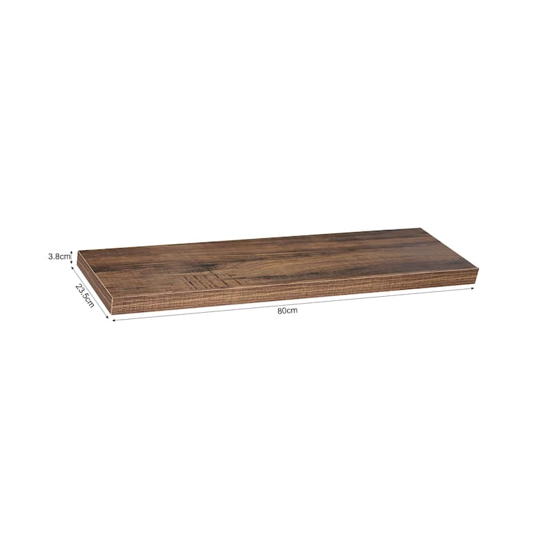 Modern and Contemporary Antique Walnut Floating Shelf - 31.5*9.25*1.5 inches - 31.5*9.25*1.5 inches - Antique Walnut