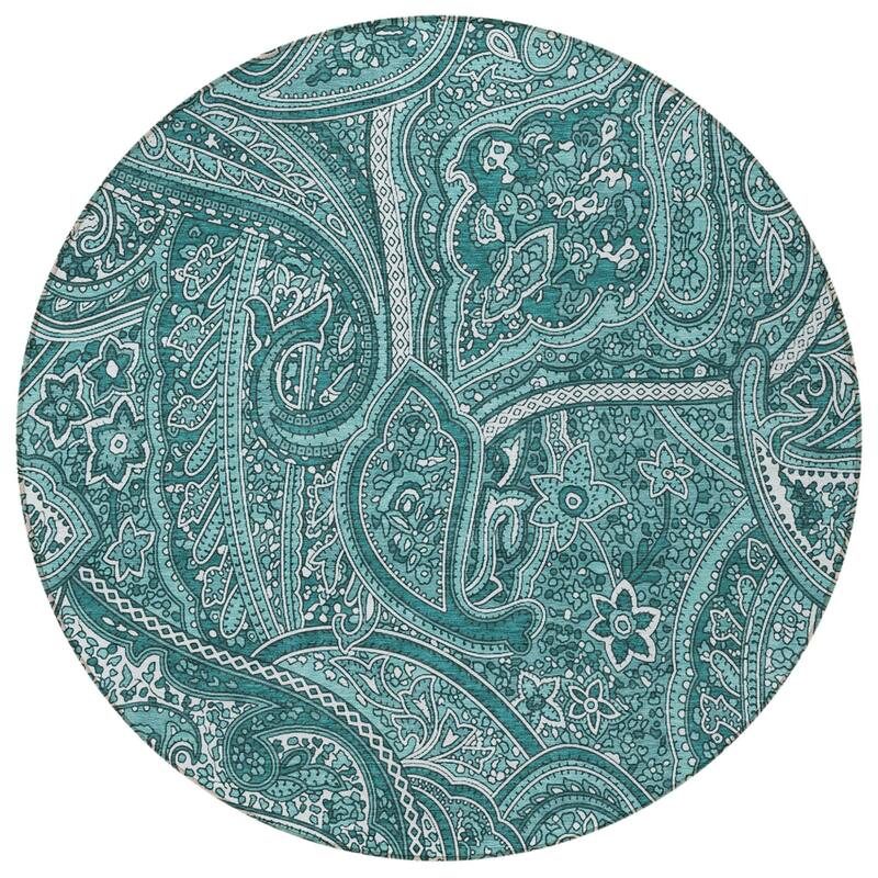 HomeRoots Paisley Traditional Rectangle Outdoor Rug