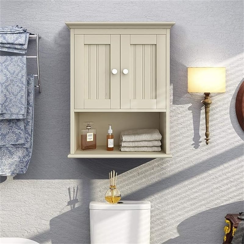 Bathroom Medicine Cabinet - 9.25"D x 18.9"W x 23.43"H - Yellow