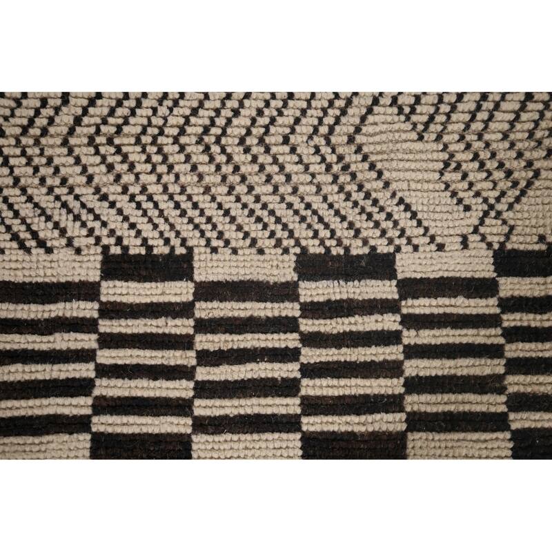 Moroccan Oriental Area Rug Handmade Tribal Wool Carpet - 6'0"x 9'7"
