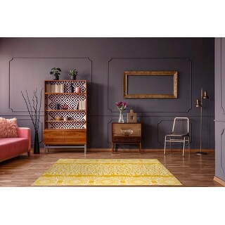 MINGLEOPARD GOLD & WHITE Area Rug by Kavka Designs - Bed Bath & Beyond ...