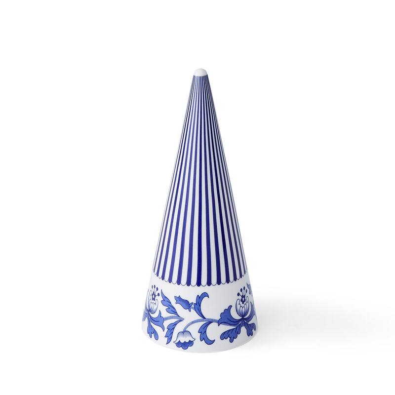 Spode Blue Italian Cone Shaped Topiary
