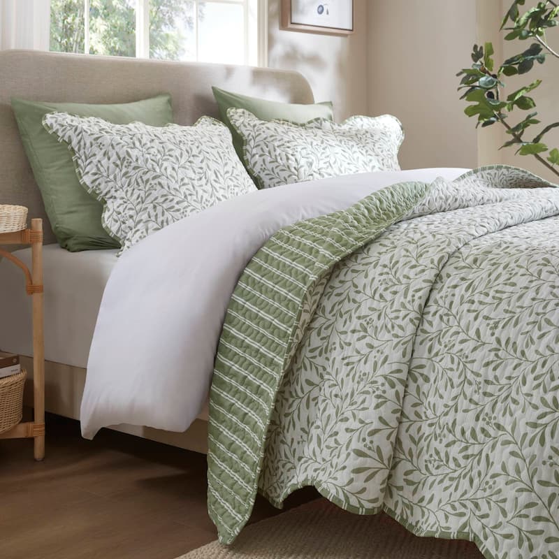 Madison Park Darcy 3 Piece Print Quilt Set