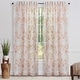 preview thumbnail 7 of 17, Chanasya Floral Sheer Window Bedroom Curtain Panel Pair (Set of 2)