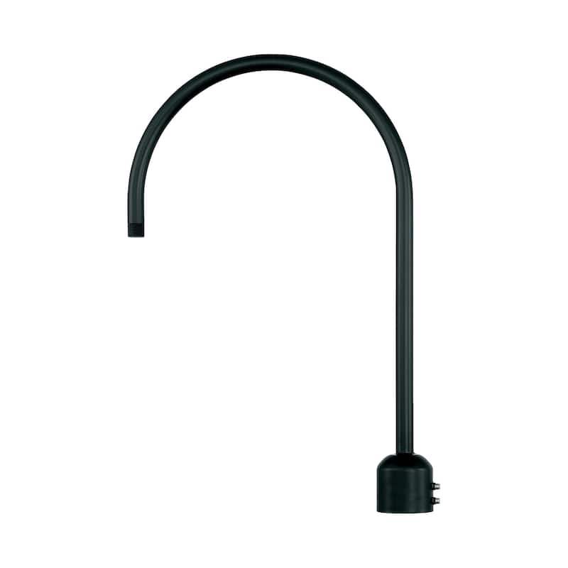 R Series One Light Post Adapter - Satin Black