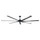 preview thumbnail 20 of 24, 84" Industrial Aluminum Warehouse Black Extra Large Ceiling Fan with Remote - 84" Big Ceiling Fan