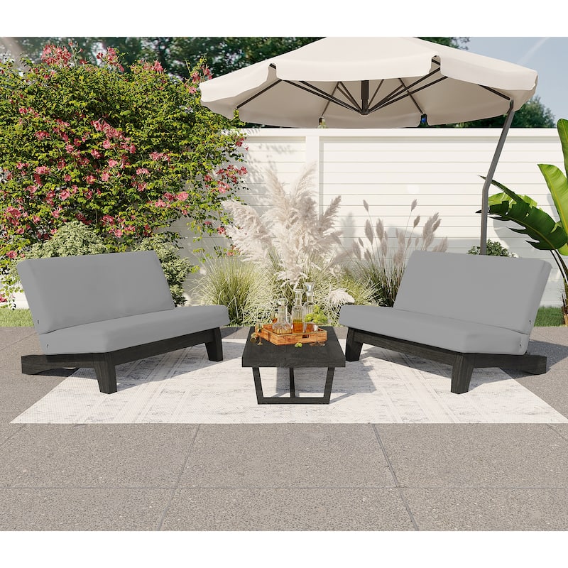 Outdoor Wood Sectional Furniture Patio Sofa Set