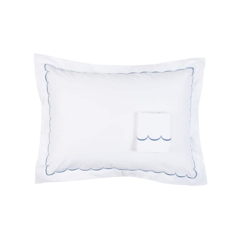 Home Sweet Home Collection 600TC Cotton Scallop Embroidery Duvet Set - 4 Color