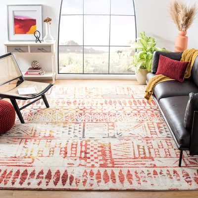 SAFAVIEH Hand-Knotted Samarkand Rucsandra Traditional Wool Rug