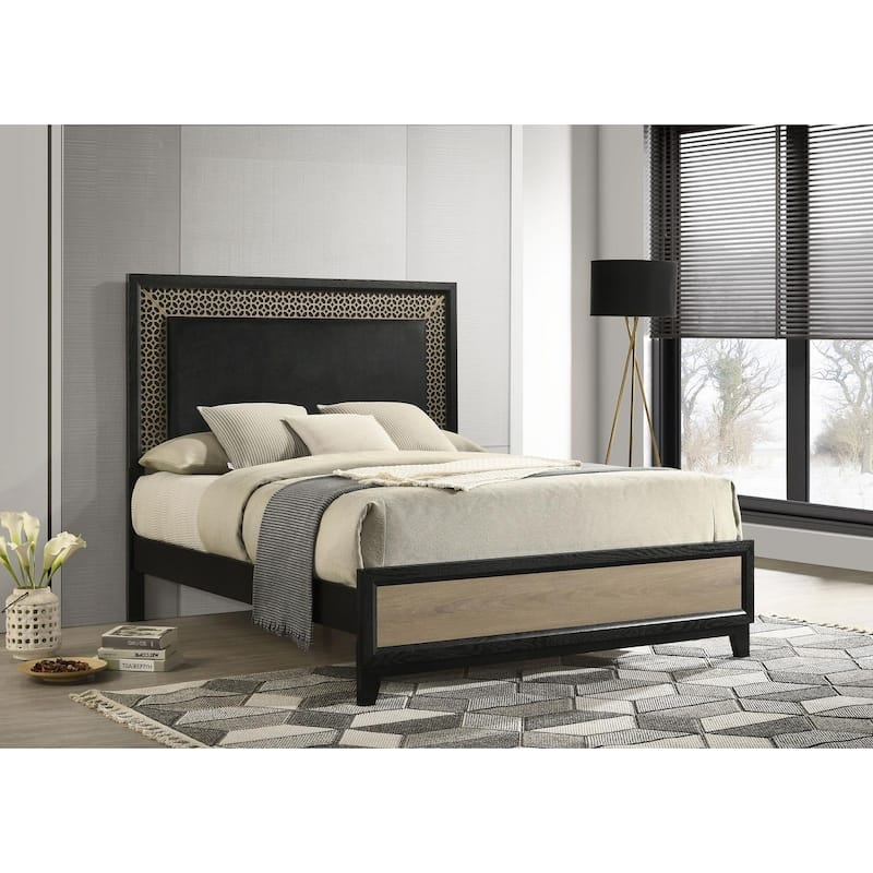 Schmitt Black Bed with Low Footboard - Queen