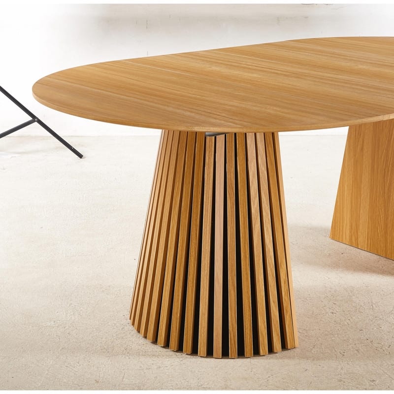 Extendable Mid-Century Modern Pedestal Table, Dining Table for 6-10 People or Large Coffee Table, 47.24-78.74"