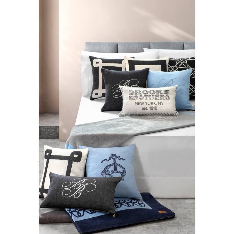 Brooks Brothers Geo Border Decorative Pillow